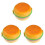 3St Drie-Laags Lunchbox Chocolade Plastic Rond Hamburger 1