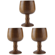 3St Stijlvolle Wijnbeker Handgemaakt Vintage Bruin Design