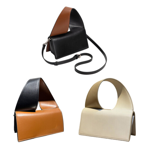 Elegante handtas voor dames, compact formaat,-Lichtbruin 1
