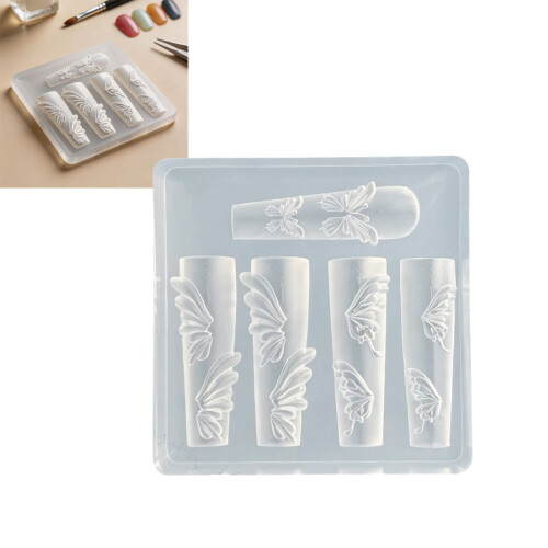 Moule en Silicone pour Nail Art, facile à utiliser, en forme de 1
