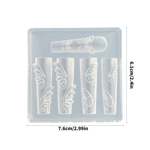 High Transparency Butterfly Silicone Nail Art Mold Butterfly 2