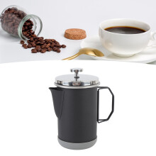 Portable 1L Black French Press 304 Stainless Steel