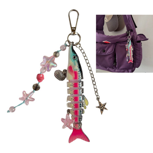 Moving Lifelike Fish Lure Keychain Key Holder-pattern 5 2