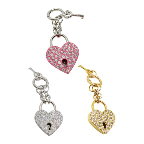 Stylish Alloy Heart Shaped Keyring Quick Release Key Chain-Pink 1