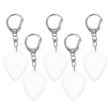 5Pcs Chaveiro Porta Palhetas Transparente Para Acessórios De Guitarra