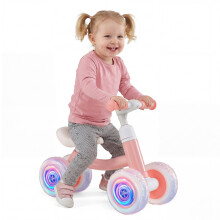 Baby No Pedal Balance Bike Ride On Toy with 4 Colourful Lighting Wheels