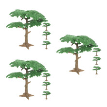 12Pcs Árvores Miniaturas Plástico Para Diorama E Decoração Colorida
