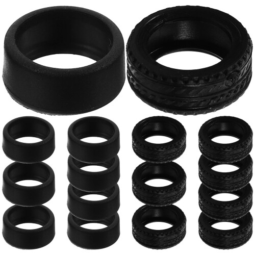 16Pcs De Borracha Rc Drift DIY Preto