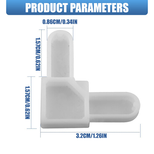 Supports d'angle de cadre d'écran en plastique, connecteurs 2