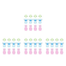 48Pcs Mini Estatuetas De Resina Animais Luminosos Para Hobby
