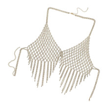 Stylish Fringe Body Chain Trendy Geometric Body-Gold-color