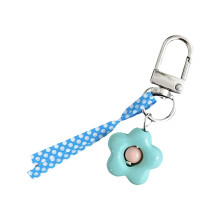 Adorable Flower Shaped Floral Keychain Lightweight And-Blue