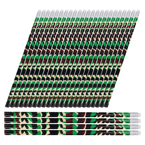 60Pcs Lápis Multifunção Camuflados Para Desenho E Escrita