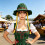 Traditional Oktoberfest Braid Hat For Stage Performances-White 6