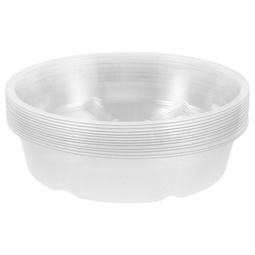 12Pcs Pratos Plásticos Transparentes Para Uso Doméstico E