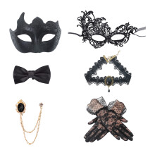 Masquerades Costumes Accessories Couple Masquerades Mask-Black