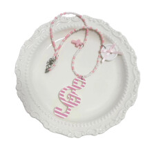 Retro Y2K Inspired Acrylic Bead Necklace Clavicle Chain-Pink