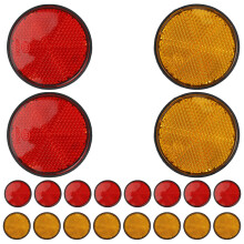 20Pcs Refletor Adesivo Para E Veículos Cores Sortidas Redondo