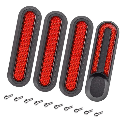 Light Weight Reflective Wheel Cover For Electric Scooters-Red