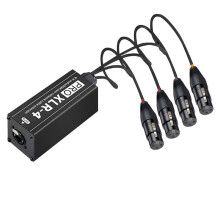 4-Channel XLR Audio and DMX Network Cable Extender, DMX512 Network Signal Extender for Stage Sound Lighting Studio C