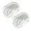 Pochette à fermeture éclair en PVC, 2 pièces, sac de-Blanc 1
