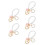 5Pcs Chaveiro De Para E Com Fecho Multi 3