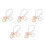 5Pcs Chaveiro De Para E Com Fecho Multi 4