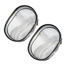Sacs de toilette transparents suspendus, 2 pièces, trousse-Noir