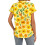 Women's Button-Down Shirts, Short Sleeve, V-Neck,-Yellow M 2