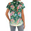 Women's Button-Down Shirts, Short Sleeve, V-Neck,-Yellow M 5