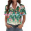 Women's Button-Down Shirts, Short Sleeve, V-Neck,-Yellow M 7