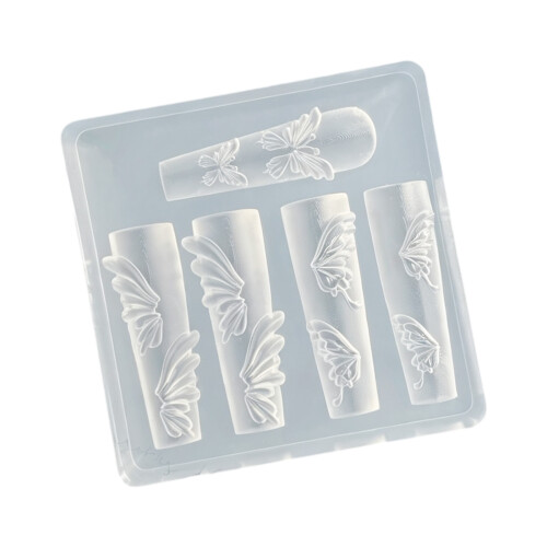 Reusable Heat Resistant Silicone Nail Mold With Elegant
