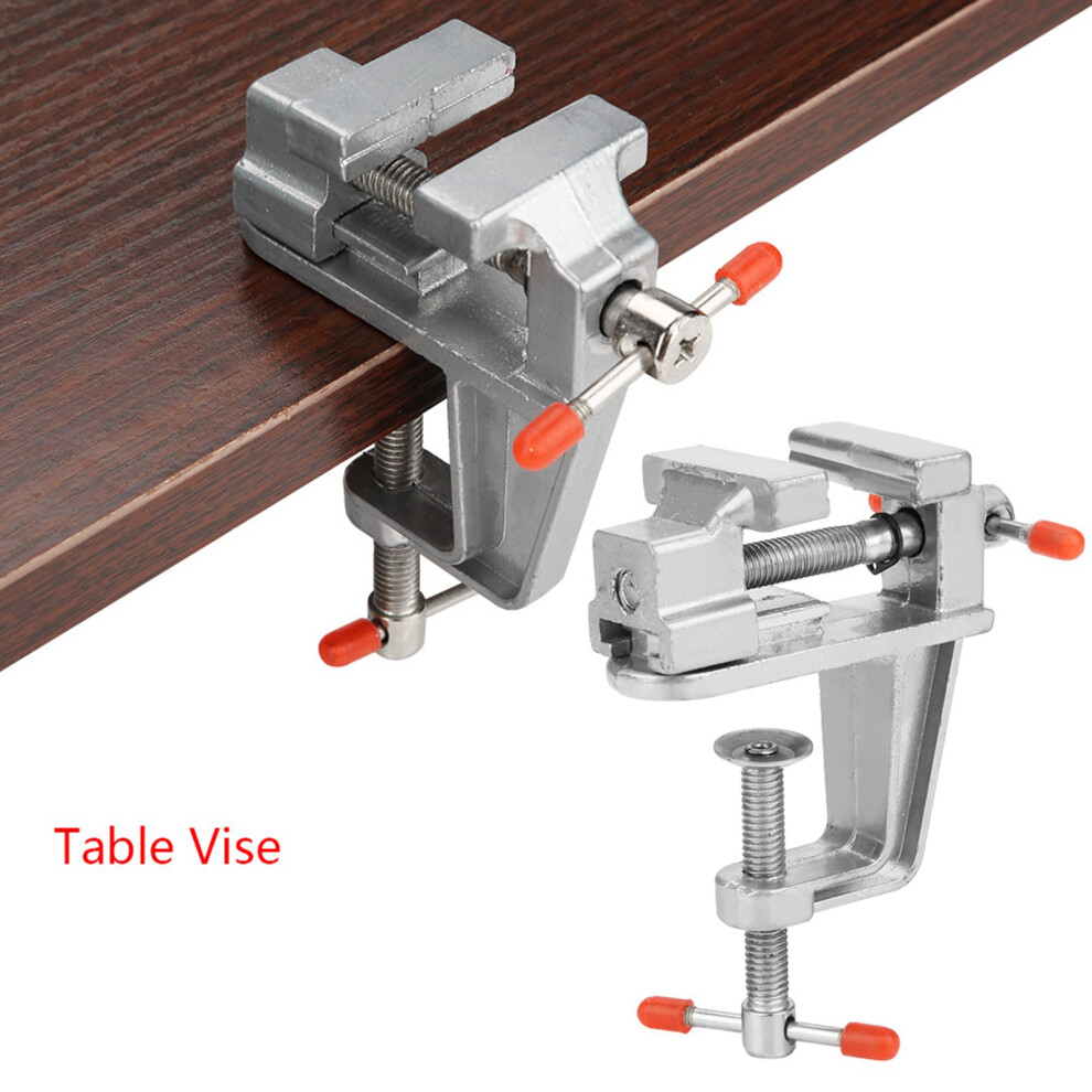 Portable Flat Pliers Vise Clamp Silver