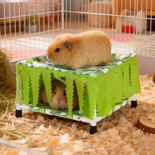 Interactive Small Pet Rest Bed Shelter Hammock Bed For-Green 2