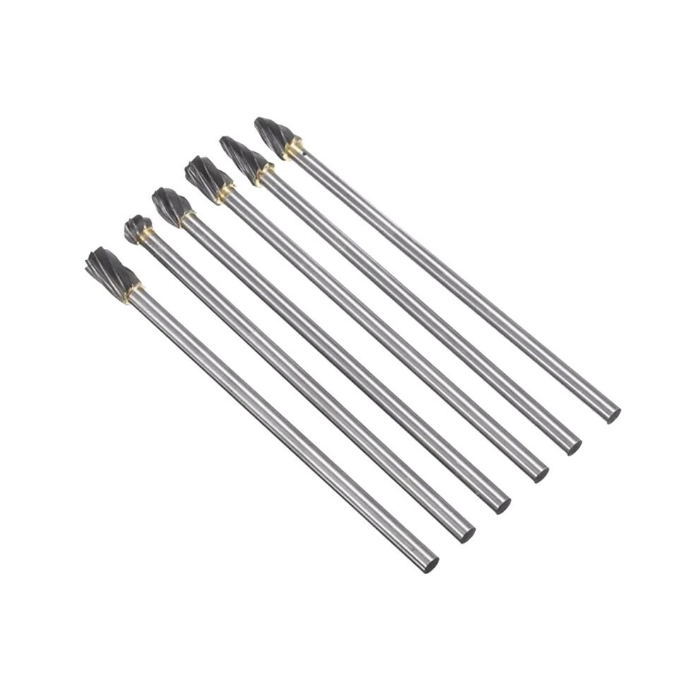 6Pc 6X10mm 150Mm Long Carbide Rotary Files Set For Metalworking With 6Mm Shank 4712474973358