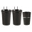 3Pcs Copos E Para Pegboard Preto ABS Otimizador De Espaço 1
