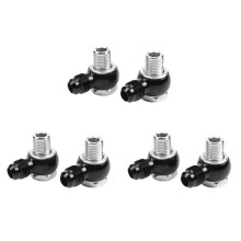 3X för 6AN X 1/4 NPSM Turbo 350 400 700R4 4L60E Transmission Oljekylare 90 Graders Banjokopplingar