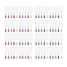 80 STKS Acryl Bladwijzer Blank Clear DIY Onvoltooide Boek Markers met Kleurrijke Kwasten voor DIY Ornamenten