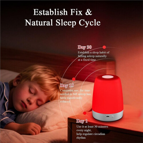 670nm Red Light Night Light for Sleep with Timer, Rechargeable, Dimmable, Sleep Aid Lamp  Light Blocking