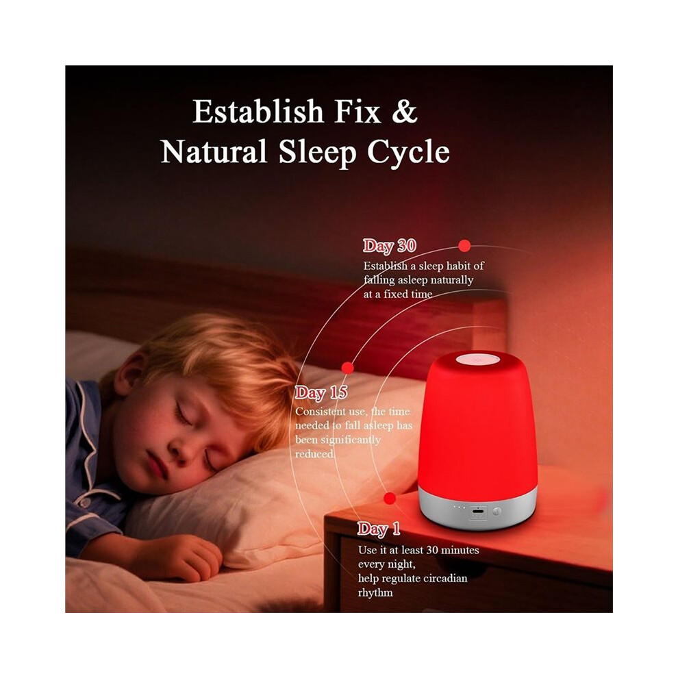 670Nm Night For Sleep With Timer, Rechargeable, Dimmable, Sleep Aid Lamp Blocking Red/Light