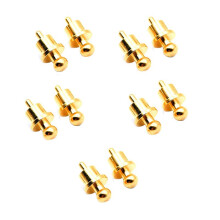 24 St Socket Lock Lock GuldpläTerad RCA Cap Plug Kortslutnings Sockel Phono Connector Shielding RCA Shielding Plug
