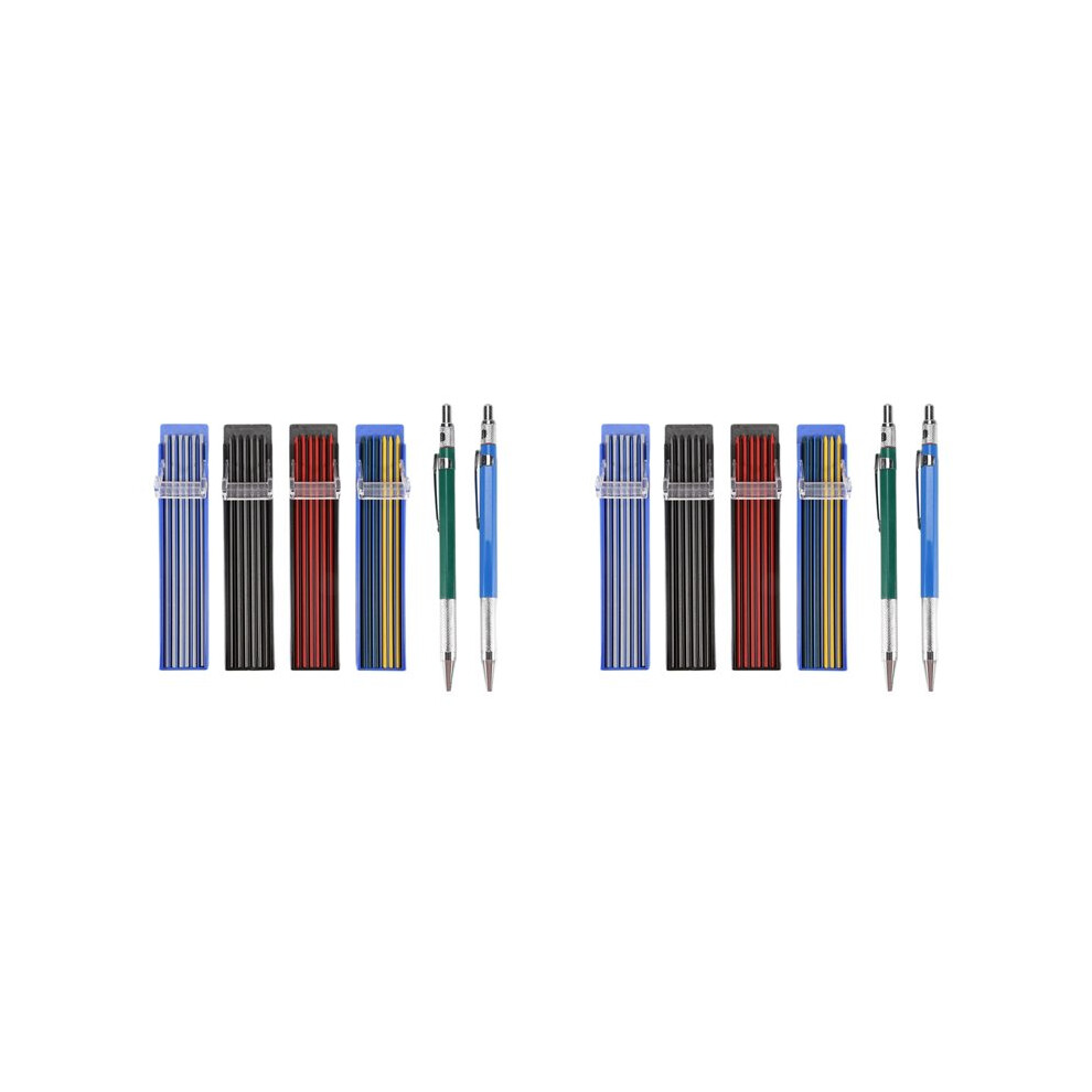 4 Pcs Welders Pencil With 96 Pcs Round Refills Mechanical Pencils Metal Welding For Tube Pipe Fitter 6033327664130