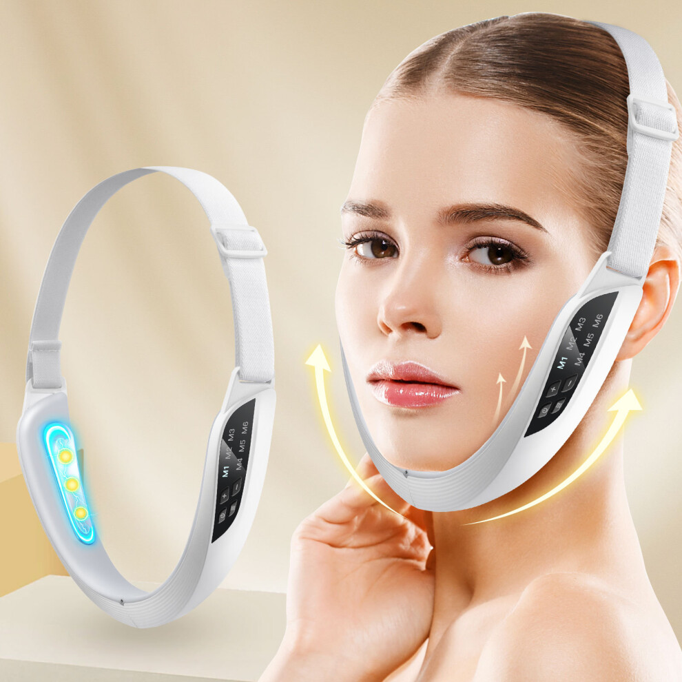 Stoyotu White Beauty V Facial Lifting Device Facial Vibration Massage Microcurrent Ems Lifting Beauty Device