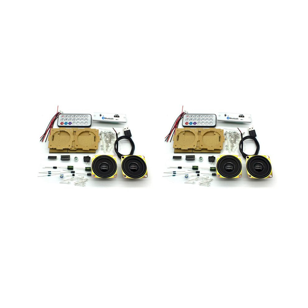 2X Diy Electronic Kit Speaker Electronics Diy Soldering Project Kit Stereo Speaker Support U Disk 4714027948387