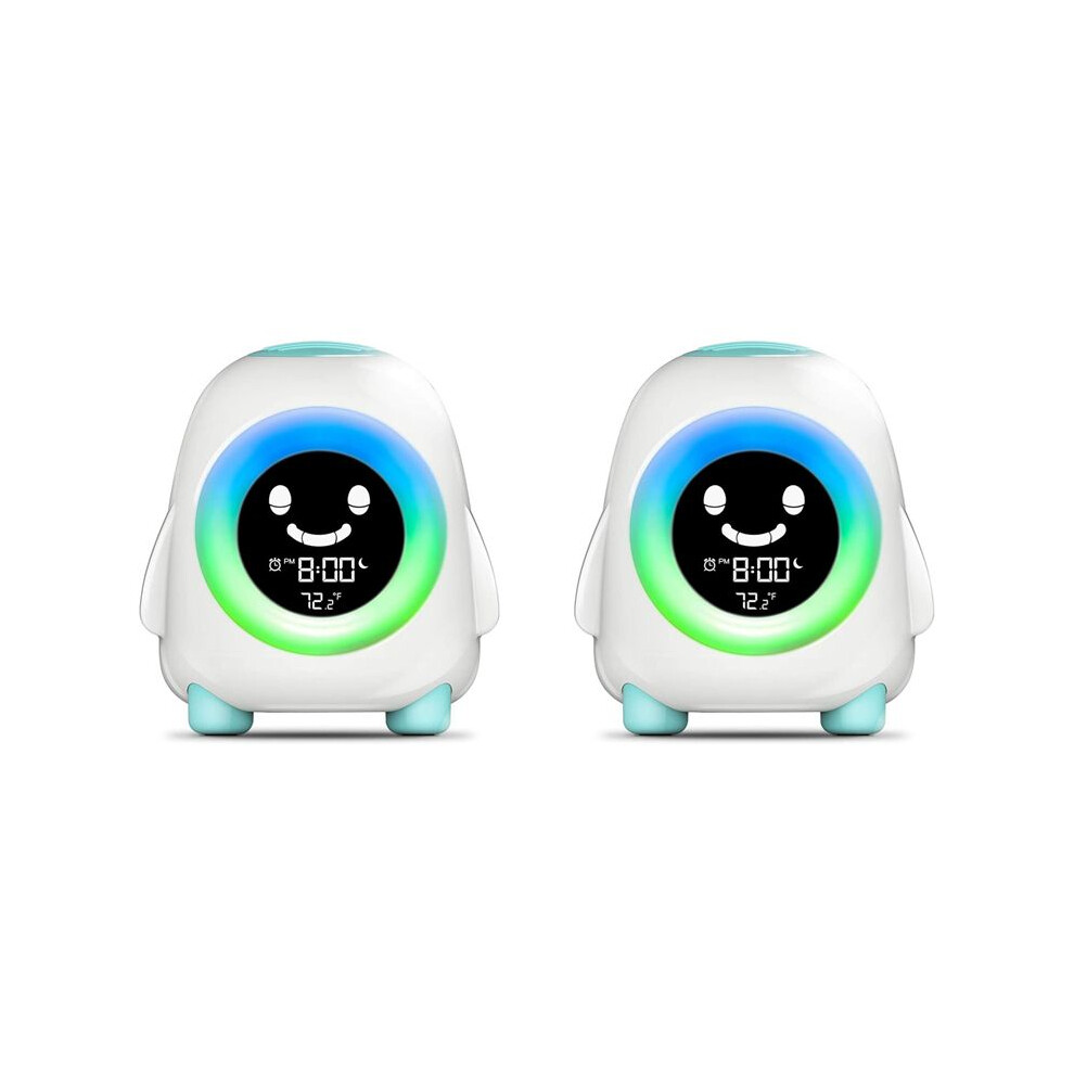 2X Kids Alarm Clock, Alarm Clock For Kids, Ready To Wake Sleep Trainer, Colorful Night Nap Timer Light