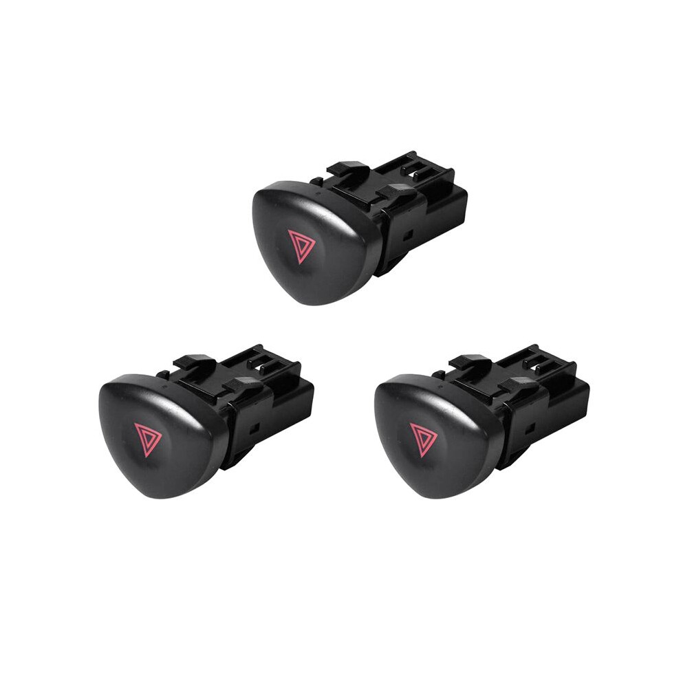 3X Hazard Warning Emergency Button For Clio 2 Mk2 1998 Onwards 8200060036 - 8200442723 Light 6034087629452