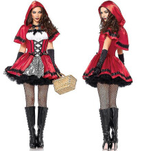 (M) Klassisches Rotkäppchen-Kostüm für Halloween, Fantasy, Junggesellinnenabschied & Cosplay