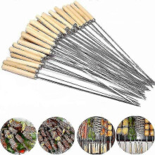 (100Pcs) 20/50/100pcs Stainless Steel BBQ Flat Forks - Kitchen Grilling Skewers Set