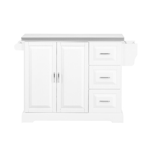 SoBuy White Kitchen Trolley with Foldable Top