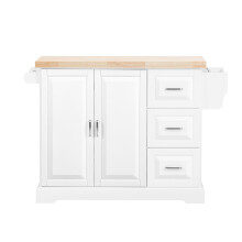 SoBuy White Kitchen Trolley 3 Drawers Foldable